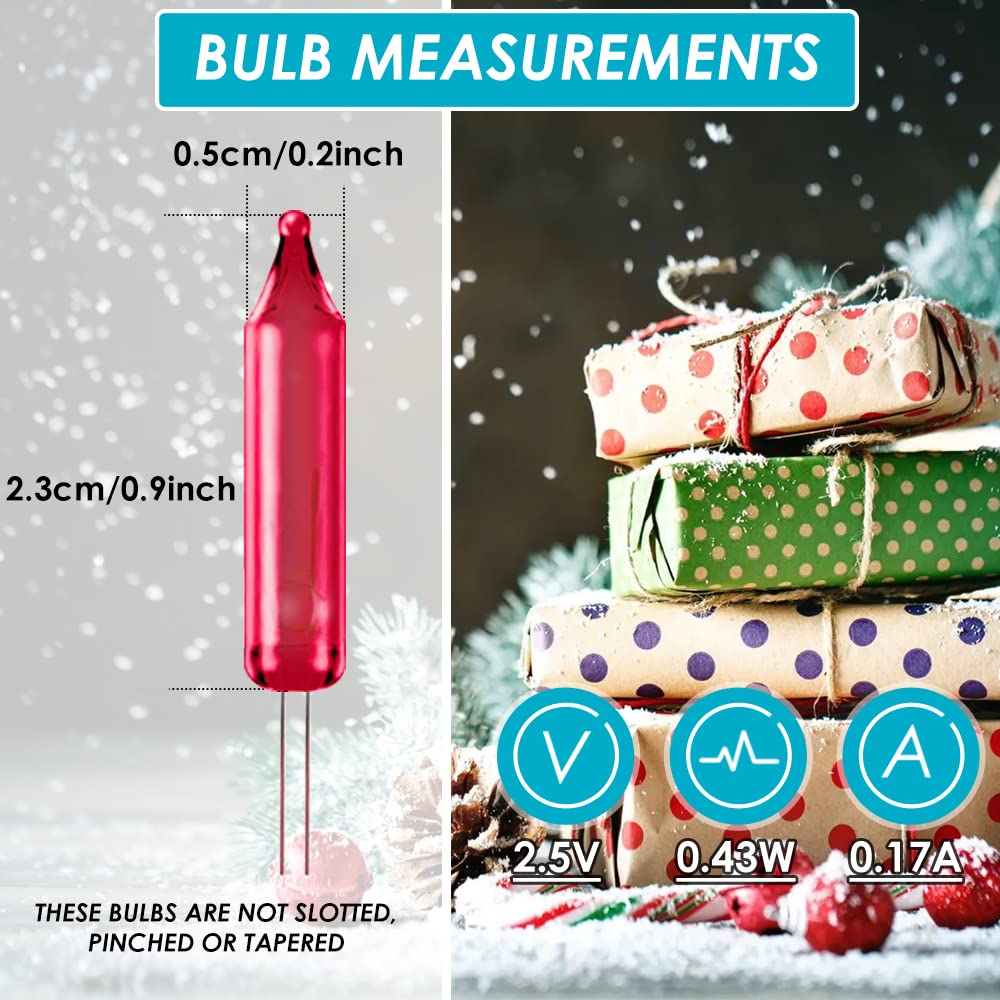 allsun Christmas Light Tester with 50pcs 2.5V Bulbs, Non-Contact Voltage Tester and Repair Tool, 12-600Vac Christmas Tree Light Tester for Holiday String Lights, Bulb and Fuse Checker