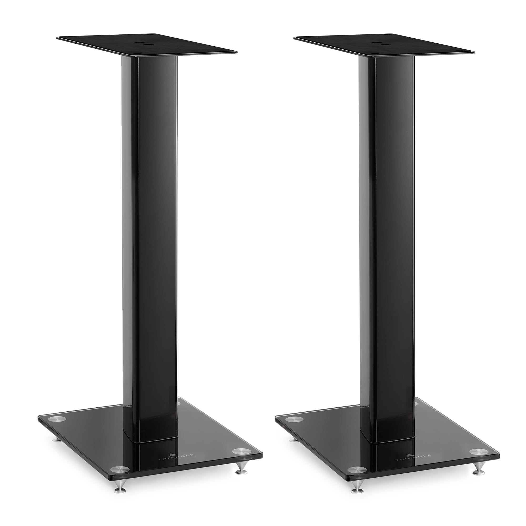 Triangle – Soportes para Altavoces S05 para Altavoces de Estantería Hi-Fi - Altura 640 mm - Base Rellenable - Compatibilidad Universal - Negro (Par)