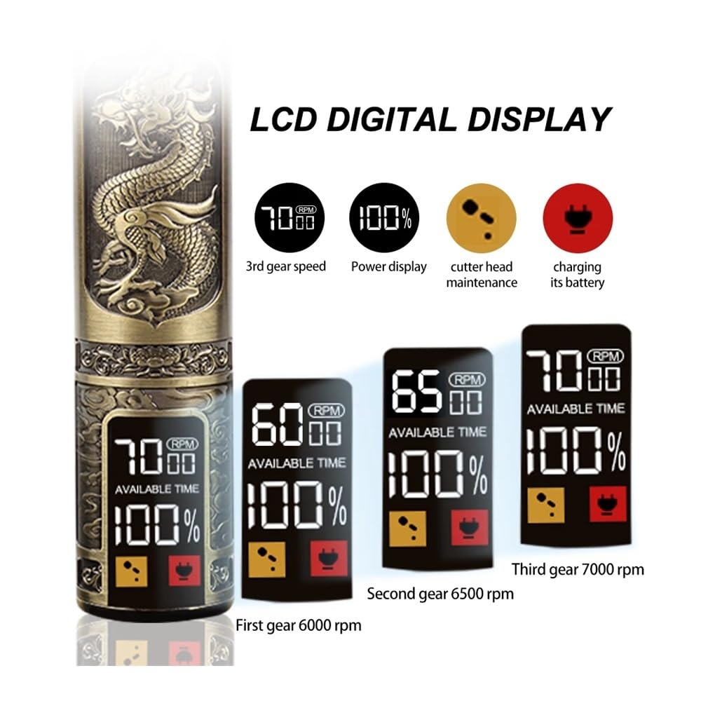 Rasierer USB Elektrisch LCD Haarschneidemaschine Trimmer All in One Gold Light Head Wiederaufladbare Haarschneidemaschine Ölkopf Haarschnitzmarkierer Rasierer