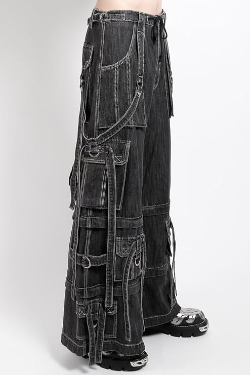 Tripp NYC Ring Strap Pants [Black Denim] XXL