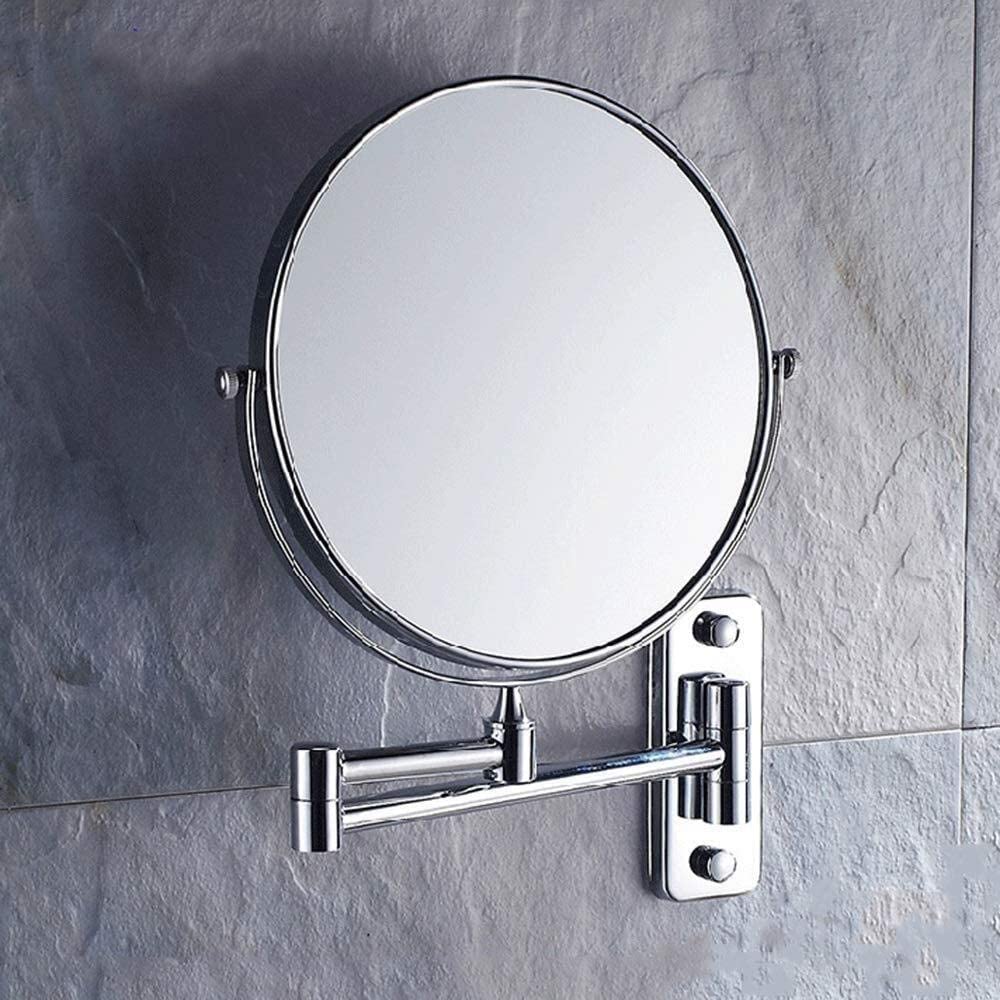 Specchio per Il Trucco Specchio di Bellezza ingranditore 3X Specchio cosmetico Rotante da 6 Pollici Specchio cosmetico Pieghevole Specchio da Bagno sospeso