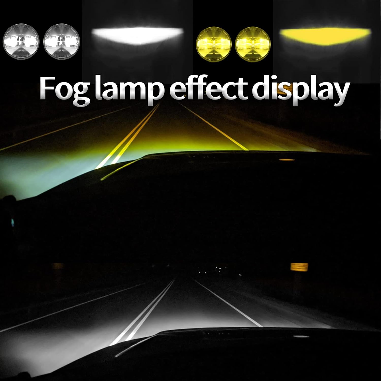 Upgraded Dual Color LED Fog Lights for Ford F150 (2006-2014), Ranger (2008-2011), Expedition (2007-2014) - Driver & Passenger Side