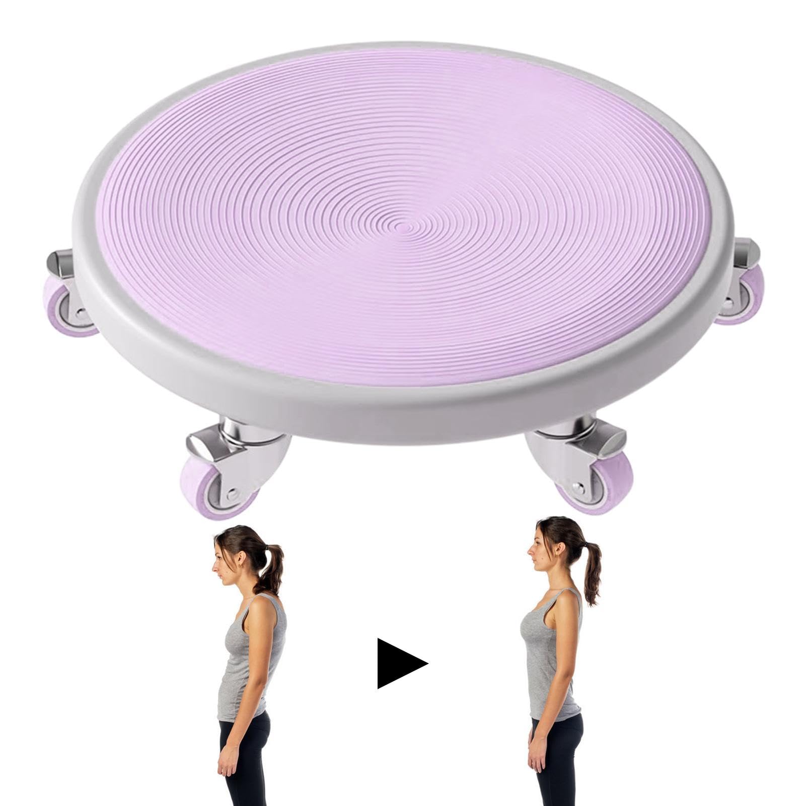 Disco abdominal, rodillo de entrenamiento abdominal, giratorio 360, 6 ruedas, estimulador muscular con alfombrilla para rodillas, dispositivo de fitness para glúteos, abdomen, espalda | 6 ruedas, estimulador muscular con alfombrilla para rodillas, disposi