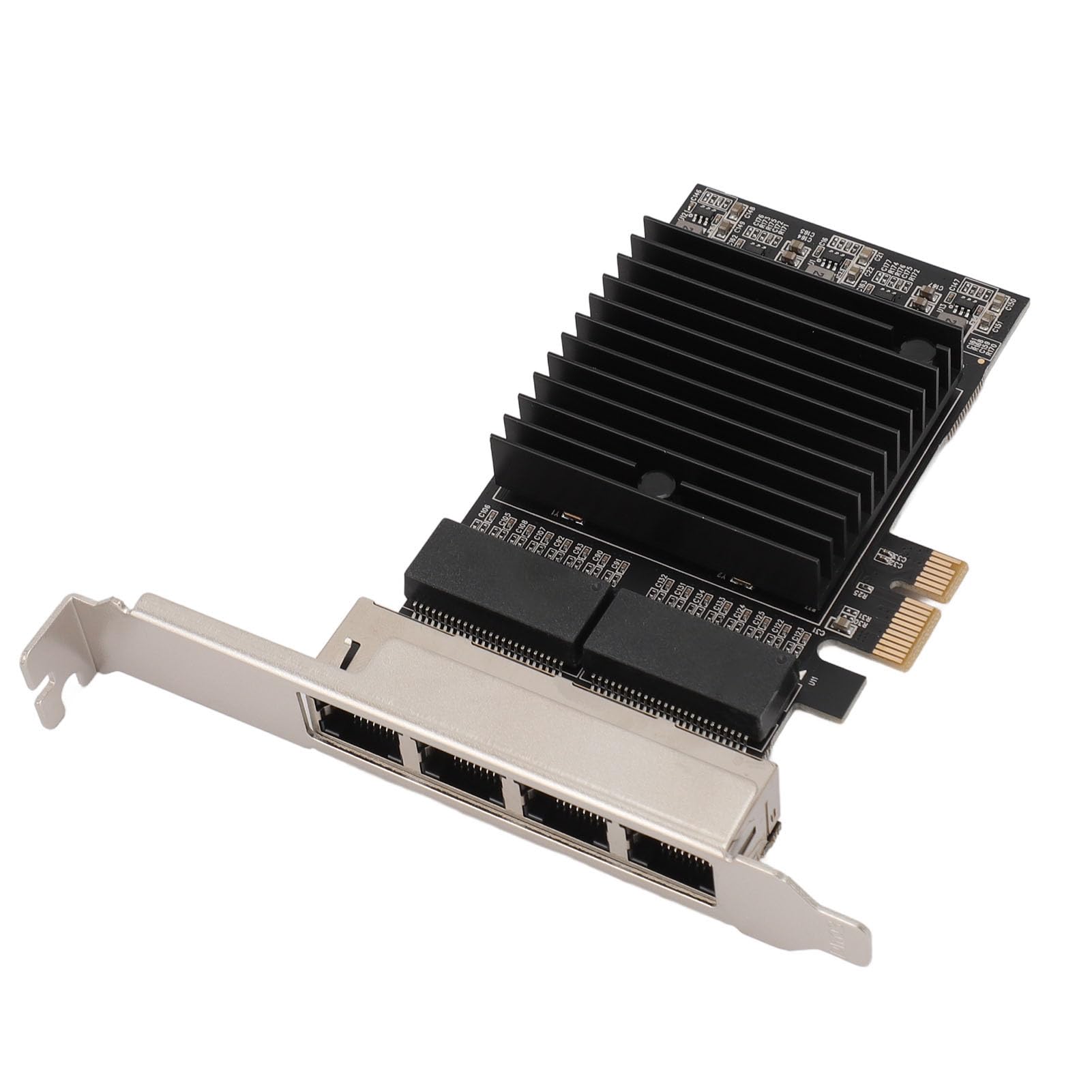 Carte Réseau Gigabit Ethernet, PCIe1X 10, 100, 1000 Mbps Gigabit Ethernet PCI Express, Adaptateur Réseau PCIE, Carte Réseau, Carte Ethernet pour PC, avec 4 Ports