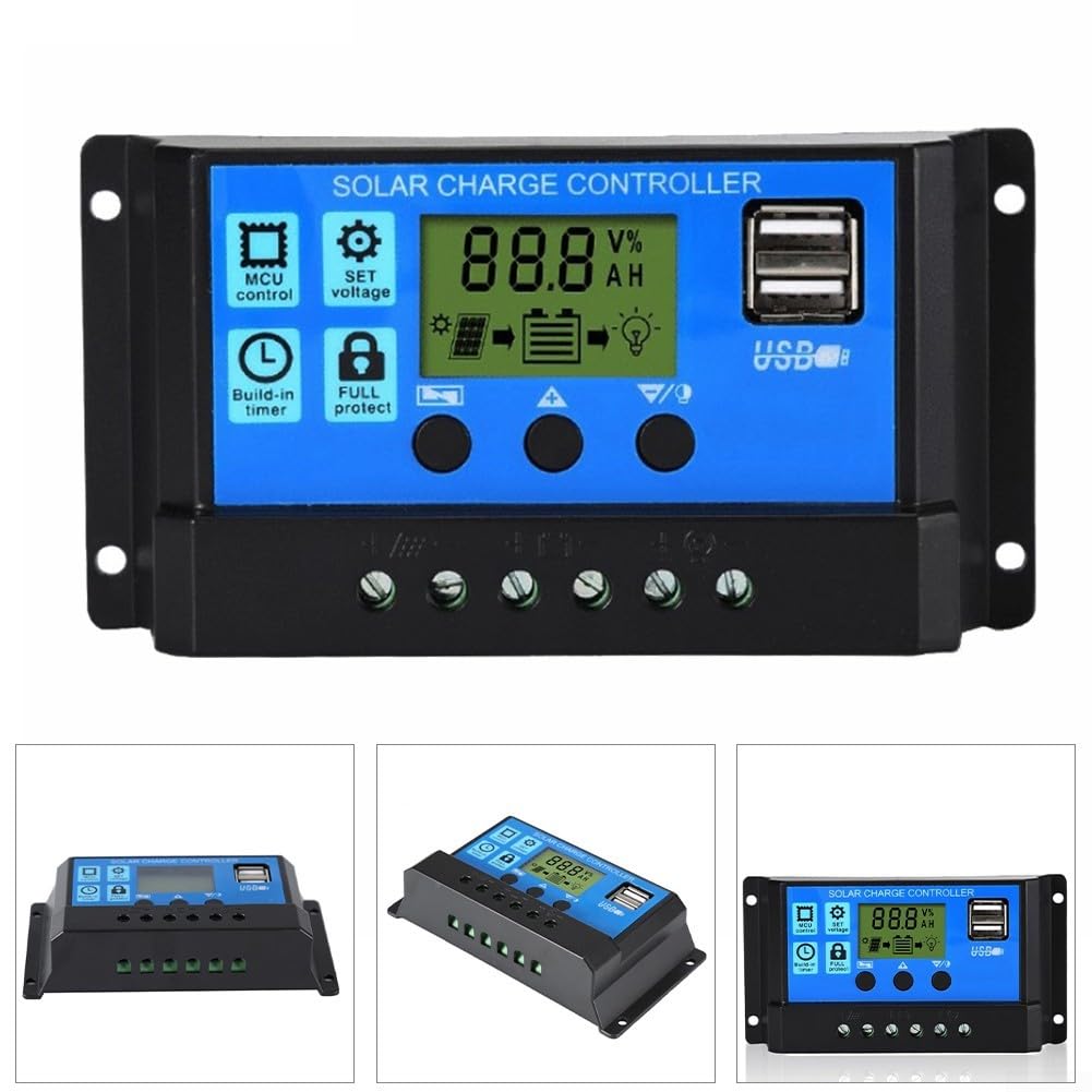 Zoegneer 10–60 A MPPT Solarmodul-Regler, Laderegler, Autofokus-Tracking, 12 V/24 V (60 A)