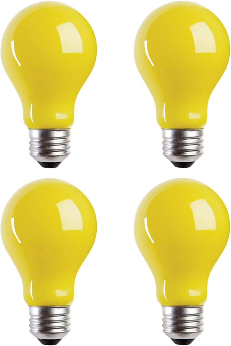 Xtricity A19 Incandescent Yellow Bug Light Bulb, 60W, E26 Medium Base