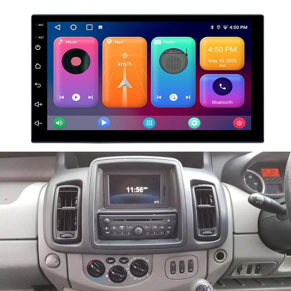 9" Android Auto GPS Radio Navigator Carplay Replacement for Nissan Primastar Opel Vivaro Renault Trafic LL Ill 2 3 mit GPS Bluetooth FM USB WiFi DVR RDS TPMS SWC Dab HD