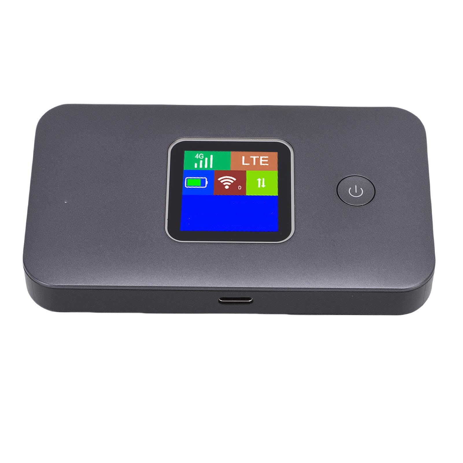 SIXRUN Enrutador WiFi Móvil 4G LTE, Punto de Acceso Portátil de Doble Banda con Pantalla LCD, Compatible con 10 Dispositivos, Viajes y Negocios