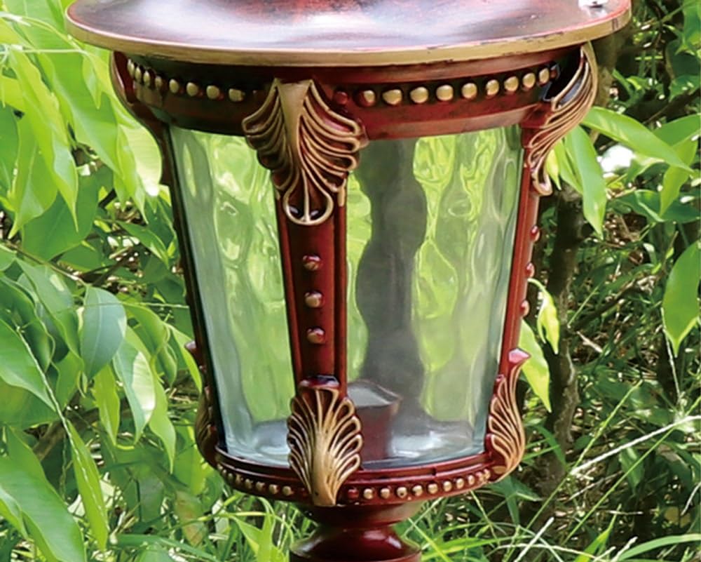 Générique Lampadaire en verre ondulé à l'eau rouge