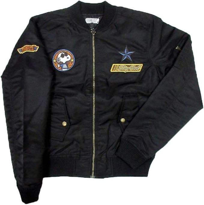 Amazon Co Jp Peanuts ピーナッツ スヌーピー Ma1 ジャケット 中綿 メンズ 刺繍 ワッペン 黒 S ファッション Amazon Co Jp Peanuts ピーナッツ スヌーピー Ma1 ジャケット 中綿 メンズ 刺繍 ワッペン 黒 S ファッション