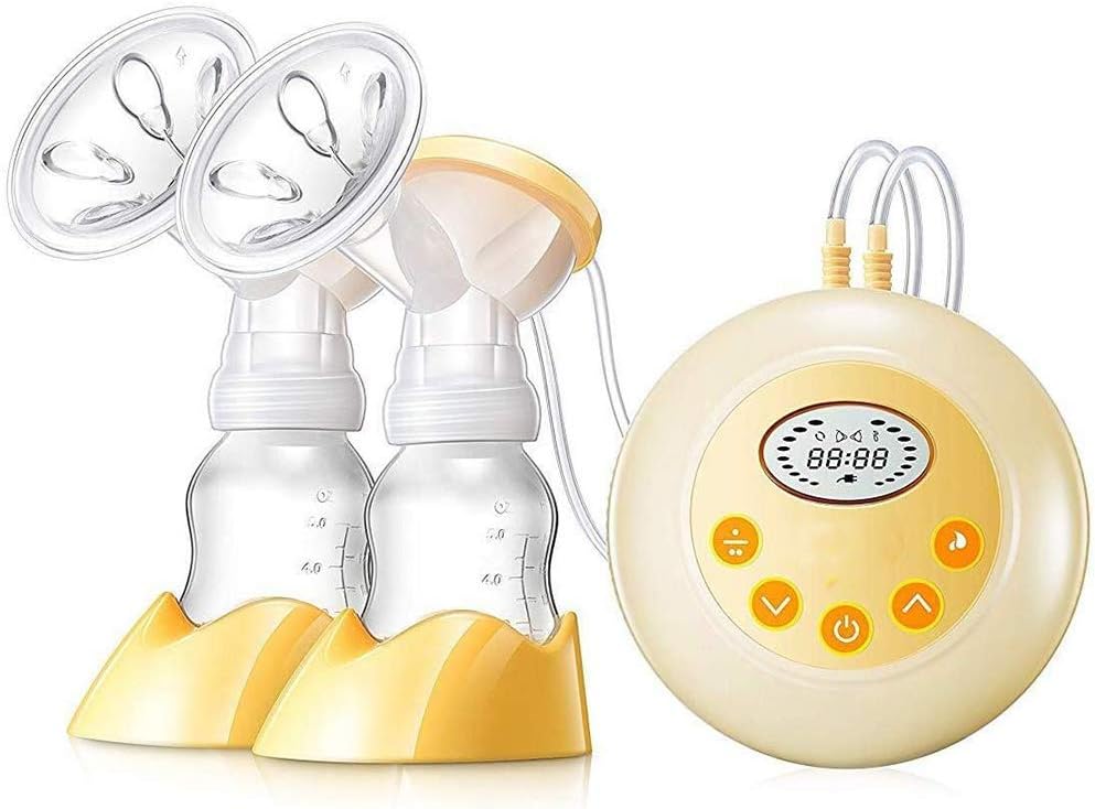 Electric Breast Pump, AnGeer Dual Breastfeeding Pump Automatic Massage with Adjustable Suction Strength