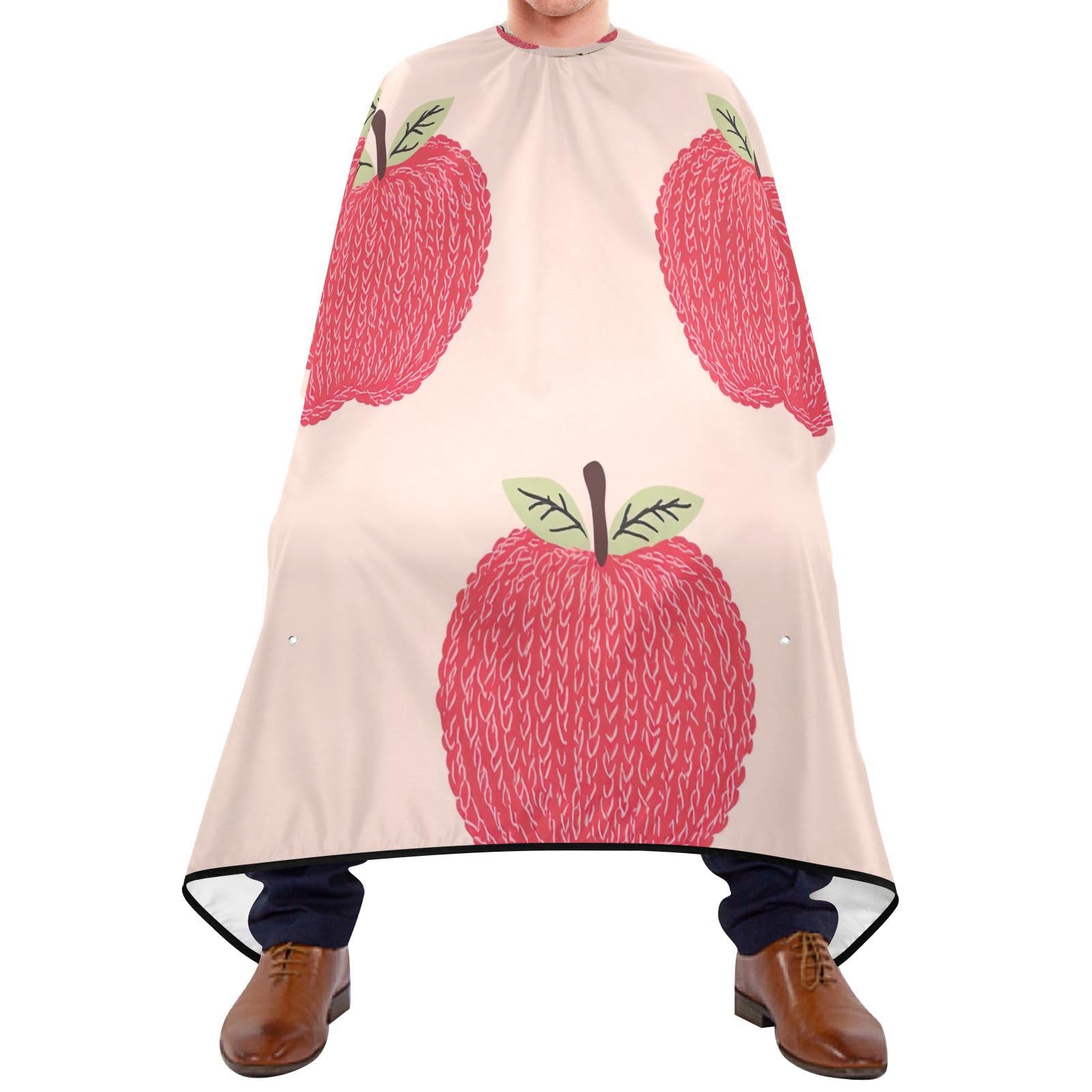 BOESI Graffiti Apple Pattern Barber Shawl, Waterproof Haircut Shawl, Haircut Salon Apron, Shaving Bib, 55 x 65 inches
