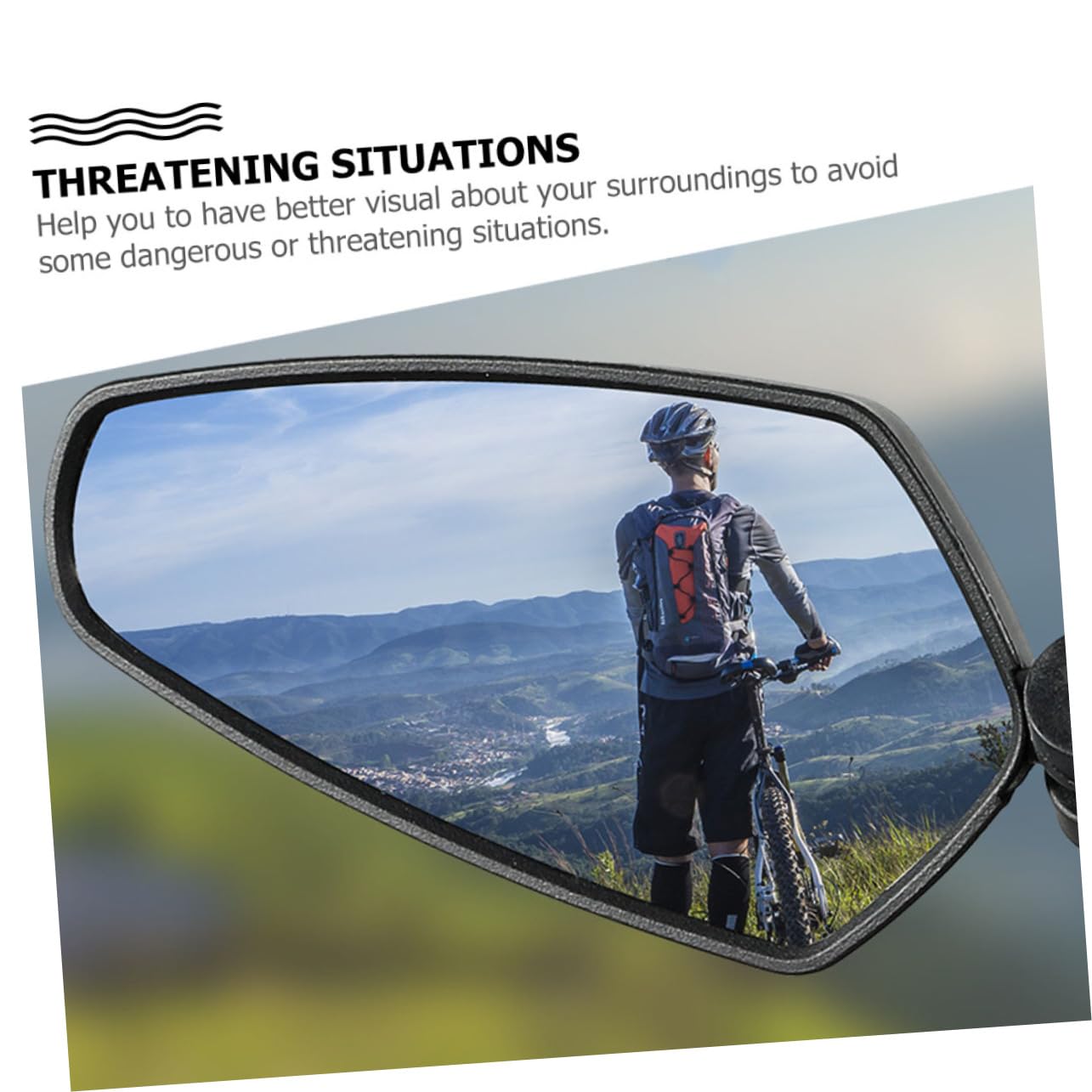YARNOW 3pièces Rétroviseur De Vélo Rotatif à Degrés Miroir Arrière Pour Vélo De Et Route Accessoire Pratique Pour Visibilité Et Sécurité Droit