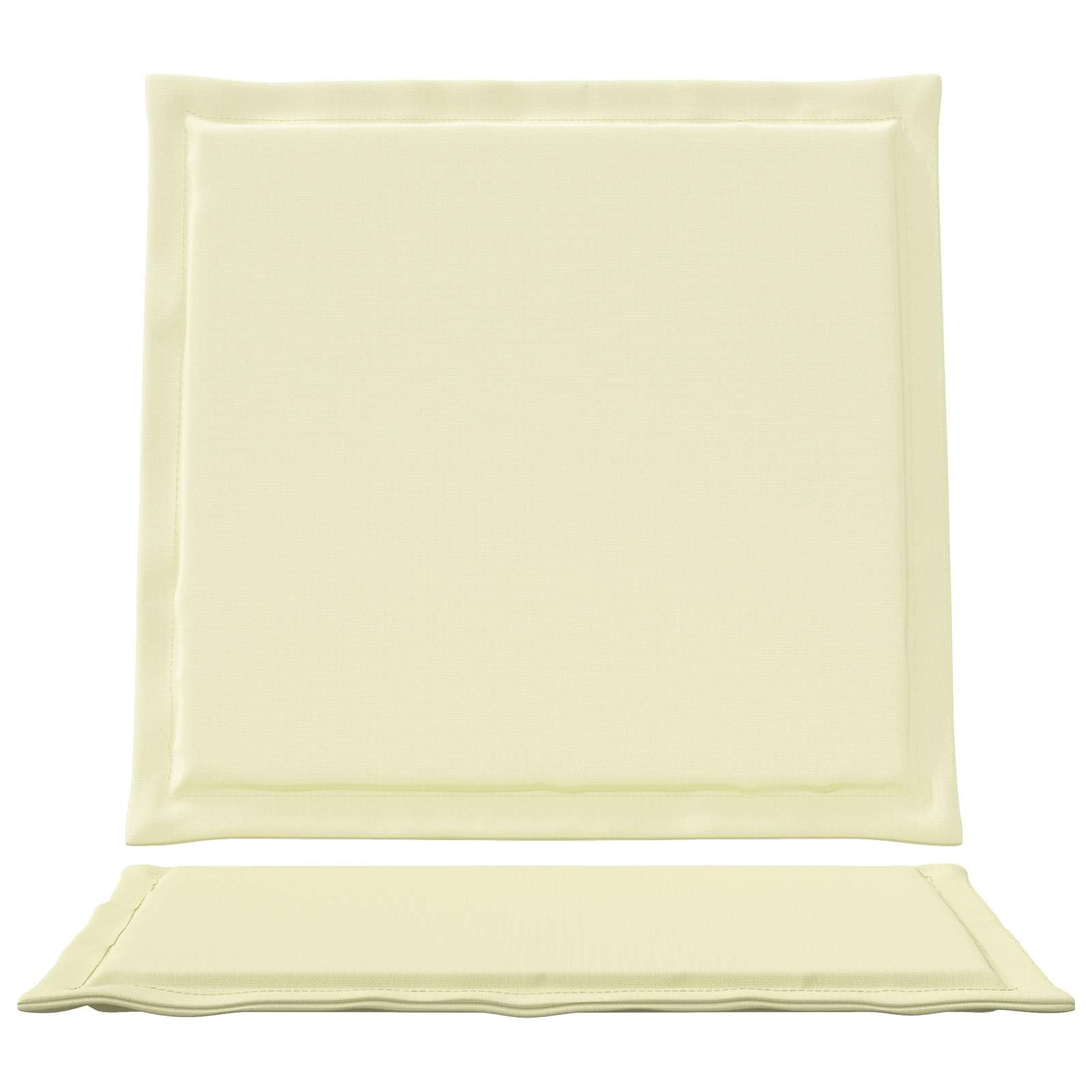 4 cojines de asiento y respaldo de poliéster, 47 x 45 x 2 cm, resistentes a la intemperie y lavables para jardín, terraza, balcón, oficina, con cintas antideslizantes, diseño ergonómico para