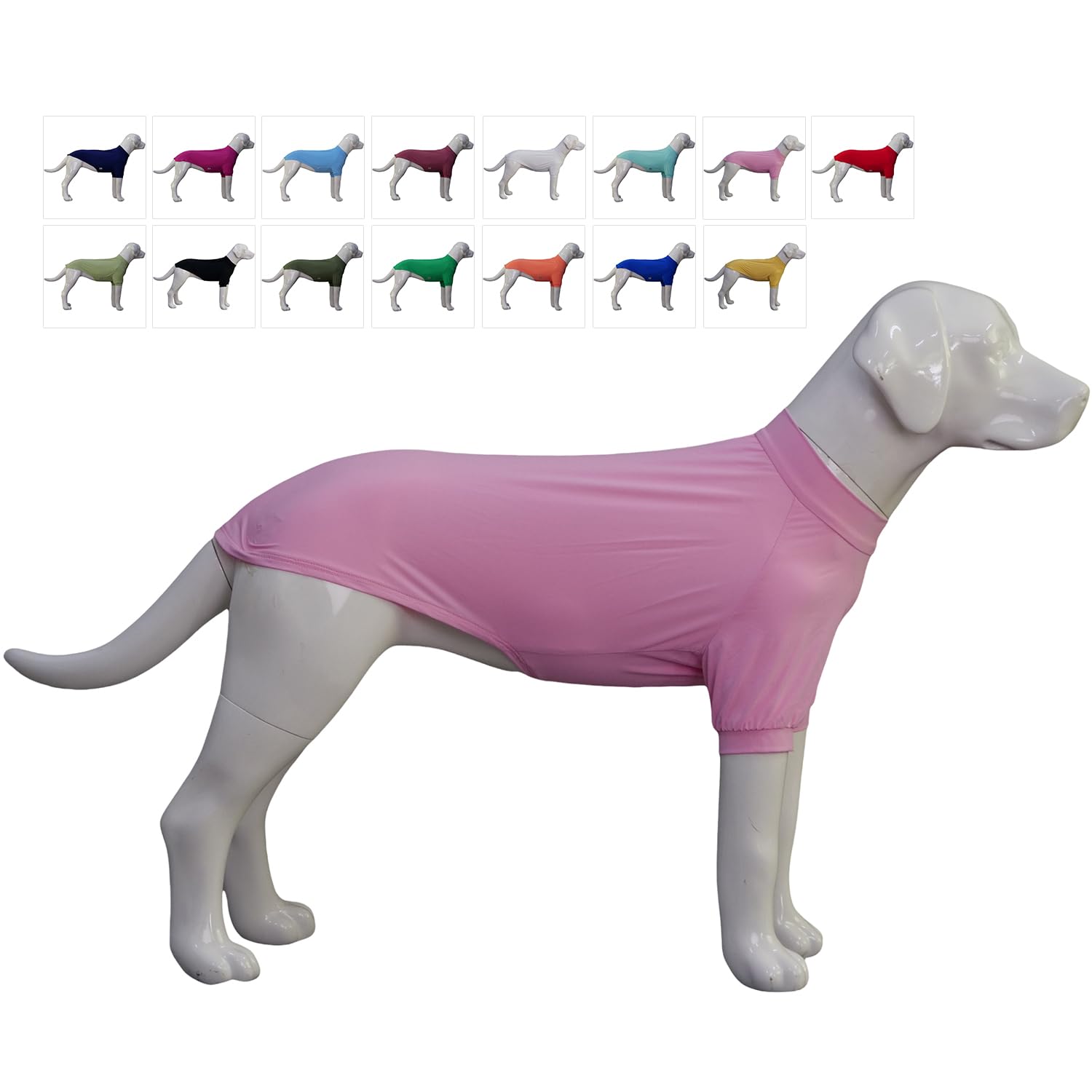 LoveLongLong Spring Summer Cooling Dog T-Shirt with UV Protection and Moisture-Wicking Fabric Blank Color Pink XL