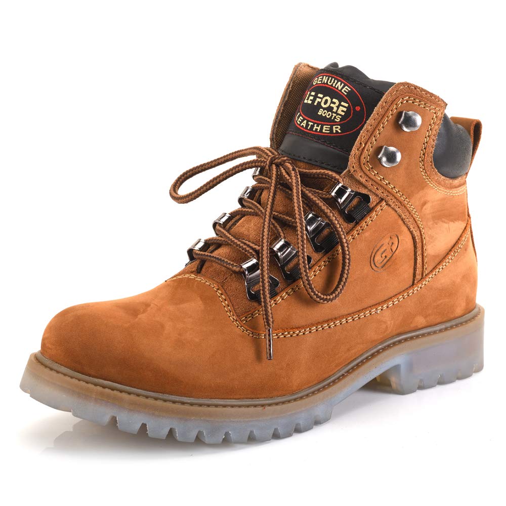 LEFORE Mens Genuine Nubuck Leather Casual Lace Up Boot - Military Green, Size_10 (B08SM6GZDK) Amazon Price History, Amazon Price Tracker