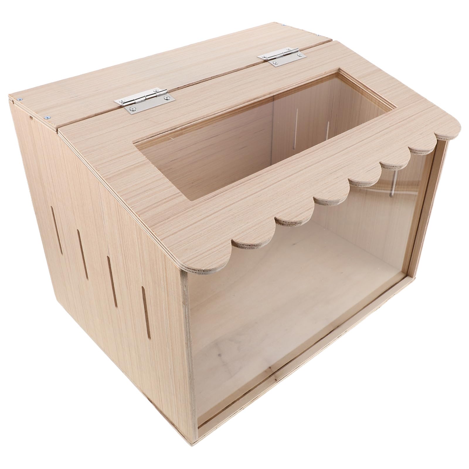 Couveuse D’œufs en Bois et Acrylique Beige à Structure Multicouche