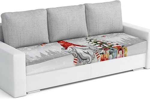 Fundas de cojín de Navidad con diseño de gnomos grises, funda elástica para sofá con parte inferior elástica, diseño de árbol de Navidad, pájaros, disponible en Yaxa El Salvador