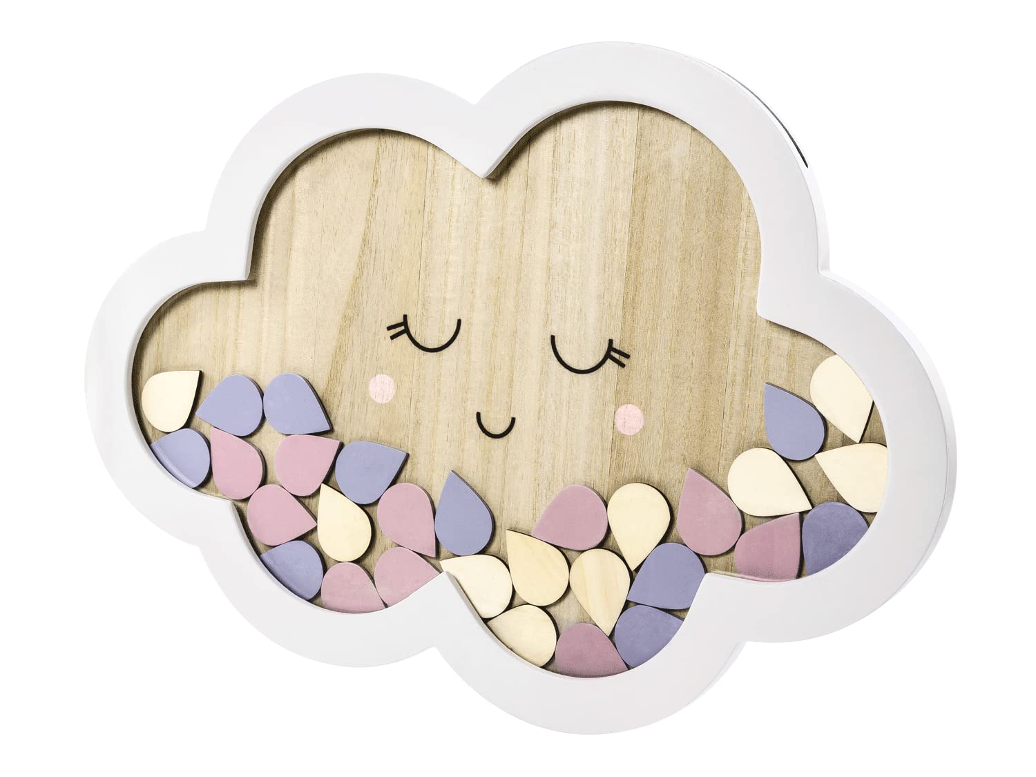 solefavours Luftballoonwelt - Marco de fotos con 30 gotas de madera, 30 x 38,5 cm aprox