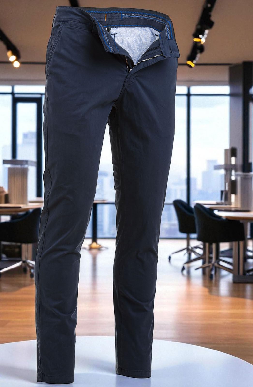 Instinct Pantaloni Chino Uomo Taglie Forti | Cotone Elasticizzato vestibilità Comoda | Ideali per Ufficio, Tempo Libero e Cerimonie | Pantaloni Primaverili ed Estivi da Uomo Eleganti | Taglie 46-60