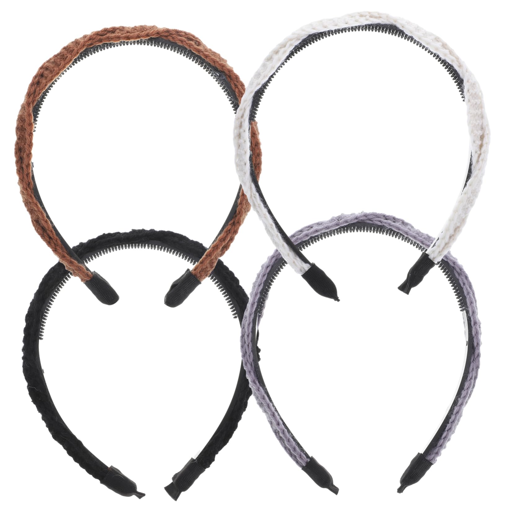 FRCOLOR 12stücke Teiliges Modischer Gestrickter Haarbänder Für Damen Elastische Haarschmuck-accessoires Für Verschiedene Anlässe Und Outfits