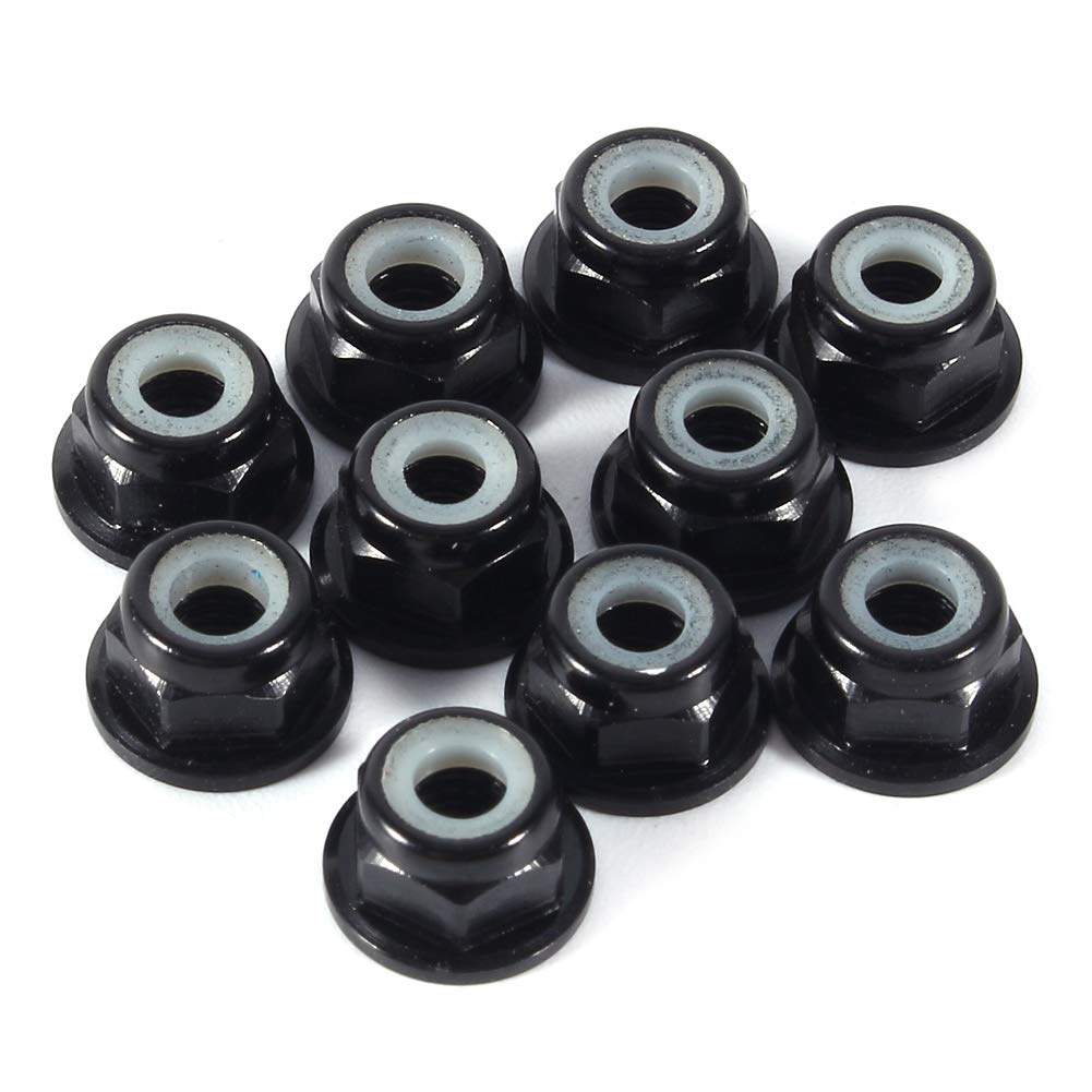 10Pcs M3 Hex Flange Nut Assortment Kit,Nylon Insert SelfLock,Aluminum