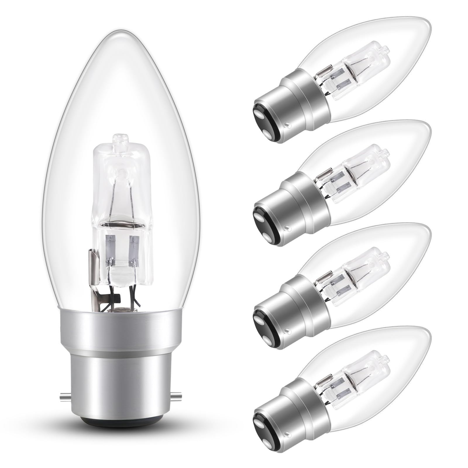 Akynite LED B15 Sall Bayonet Candle Bulbs Diable War White 2700K, 400L, 4W LED Equivalent