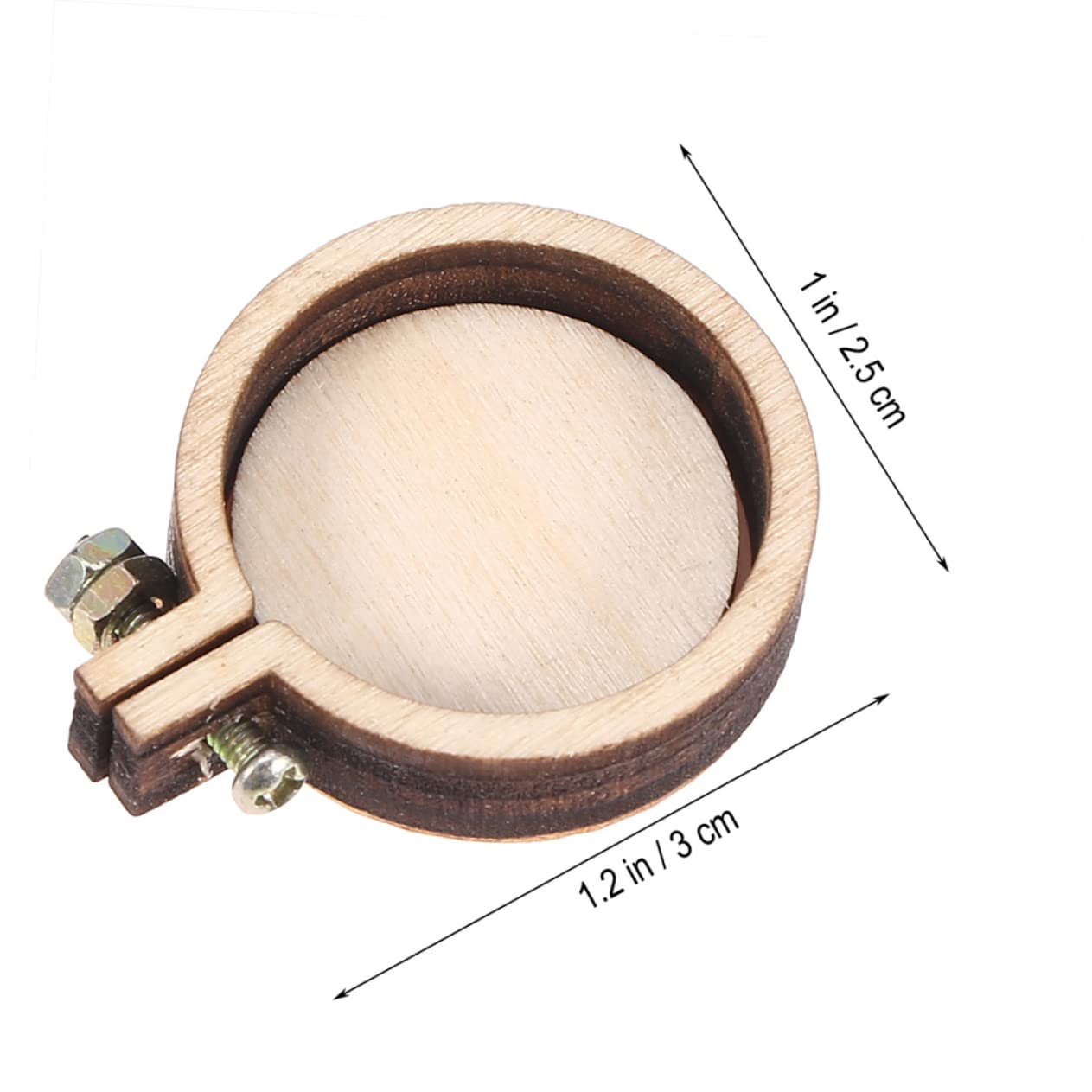 STOBOK 60stücke Mini Holz Stickrahmen Für Stickerei Runde Fixierte Rahmen Für Handarbeiten Quilting Und Schmuckgestaltung