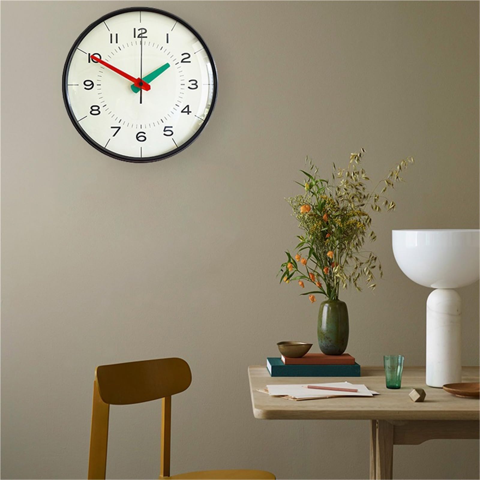 Cucina Camera da letto semplice e moderna con orologio parete silenzioso 12 pollici alimentato a batteria Decorazioni per interni