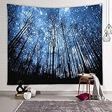 GEDWU 150*150 タペストリー 森 おしゃれ 壁掛け 自然風景飾り 北欧 インテリア モダン 多機能 布ポスター 壁飾り 北欧 ボタニカル デザイン リビングルーム 寝室 休日 デコレーション モダン 間仕切り 暖簾 ファブリック カフェ 書斎