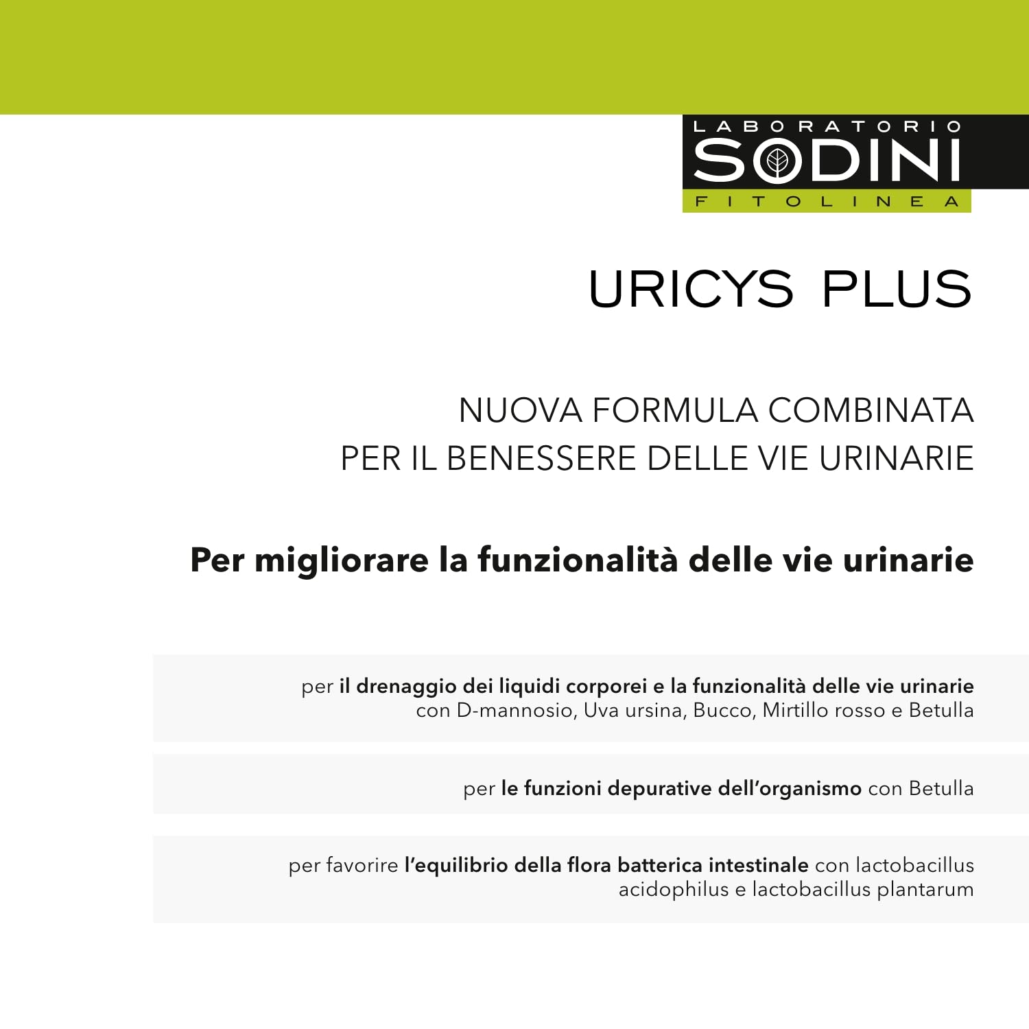 Uricys Plus - Integratore Alimentare con D-Mannosio, Bucco, Betulla e Mirtillo Rosso - Per il Benessere delle Vie Urinarie e il Drenaggio dei Liquidi Corporei