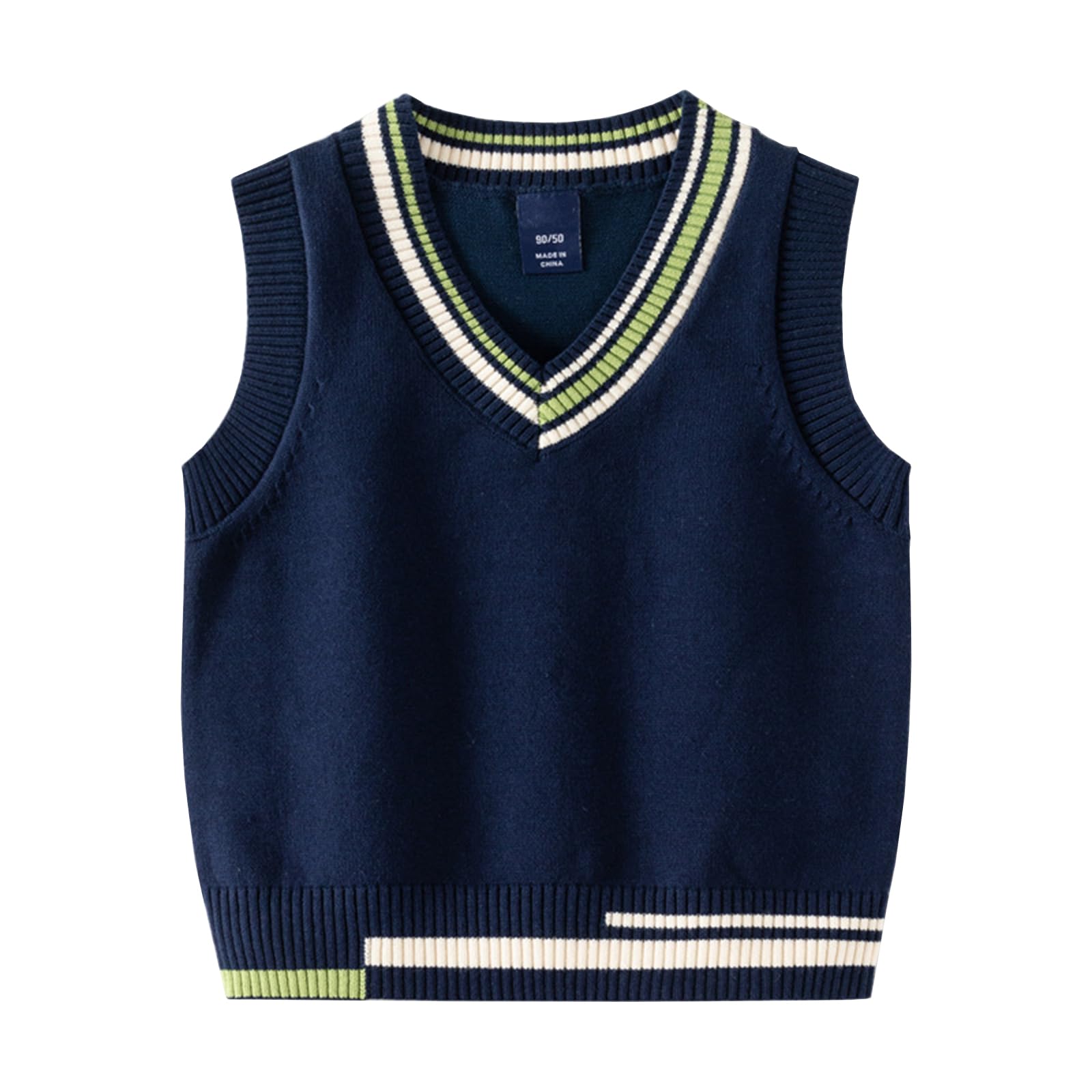 Yishengwan Jersey sin Mangas Niño Chaleco de Punto con Cuello en V para 1-6 años