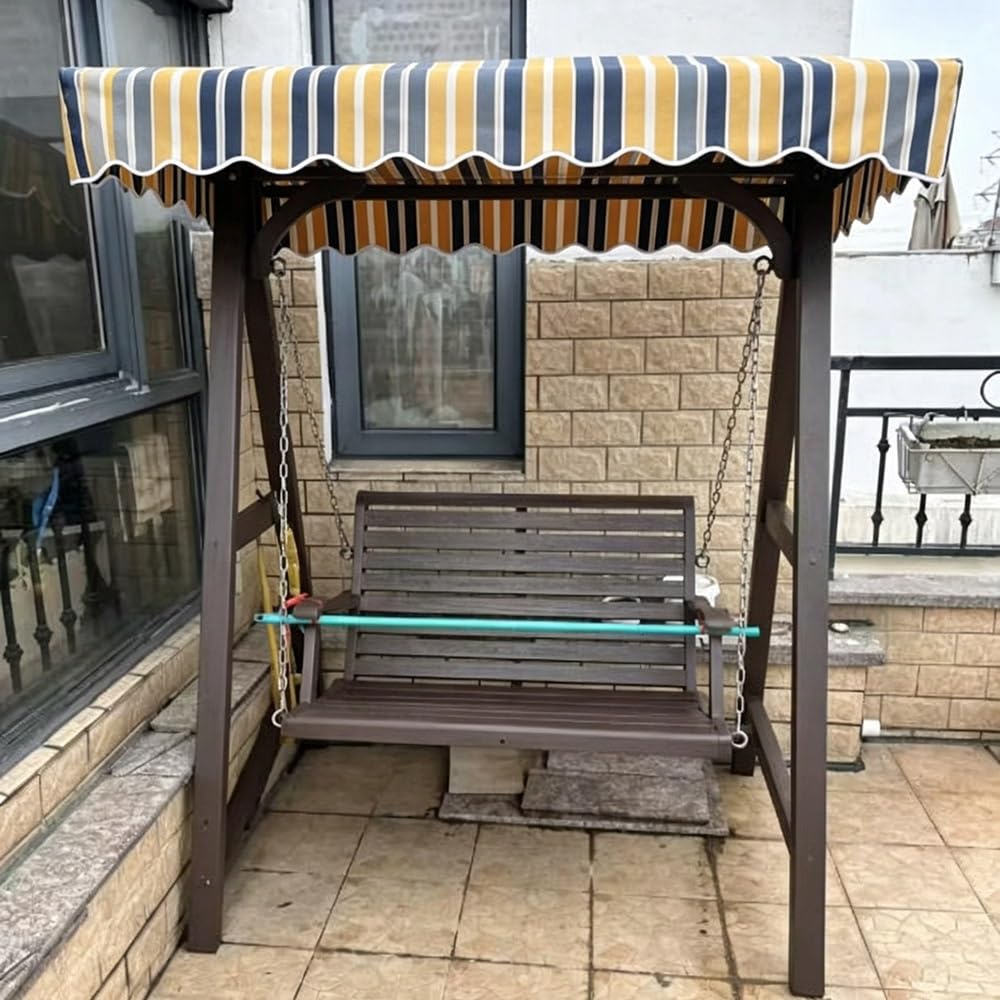 Toit De Rechange Couverture Pour Balancelle 2-3 Places Toit De Balancelle De Jardin Résistante Toit Pare-Soleil Pour Balancelle De Jardin(Green,164x114cm/65x45in)