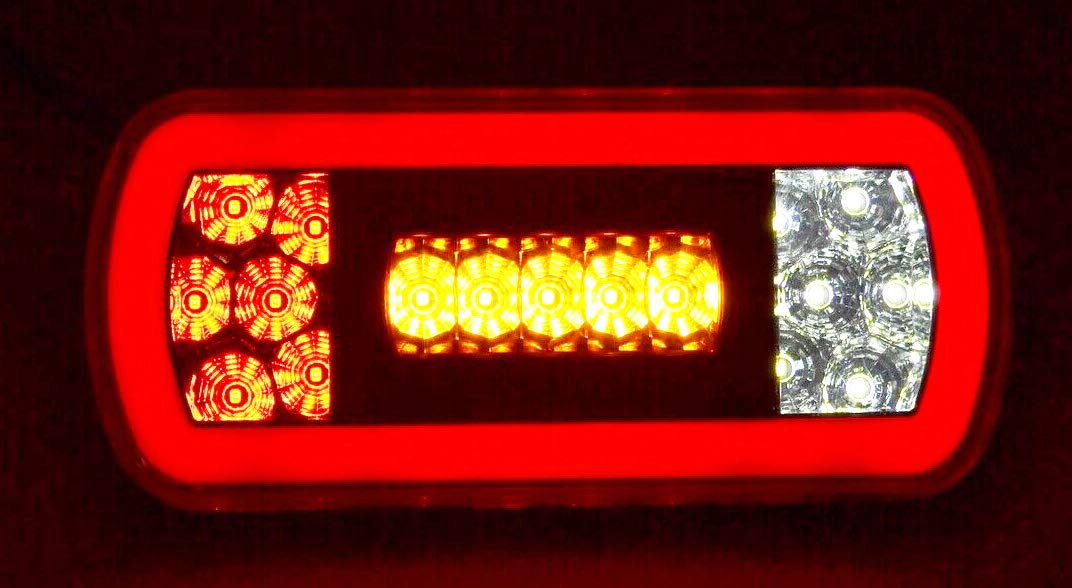 2 x 12 V LED tylne światła lampiony do samochodów ciężarowych odbiornik samochodów ciężarowych przyczepa kempingowa samochód S C A N I A