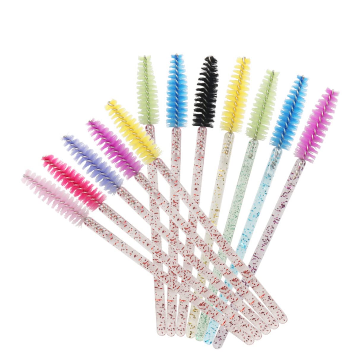 TOVINANNA Disposable Mascara Brush 100pcs Crystal Rod Eyelash Applicators for Separating Lashes