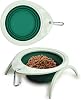 2025 New Portable Collapsible Travel Dog Bowl with Foldable Stands, Folding Pop Up Silicone Pet Bowls with Carabiner Clip, Food and Water Feeding Dish for Walking, Hiking, Camping Green