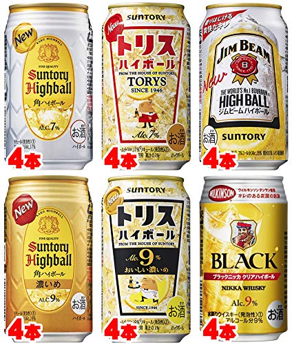 ウイスキーハイボール 飲み比べバラエティ350ml×24缶 (6種バラエティ)