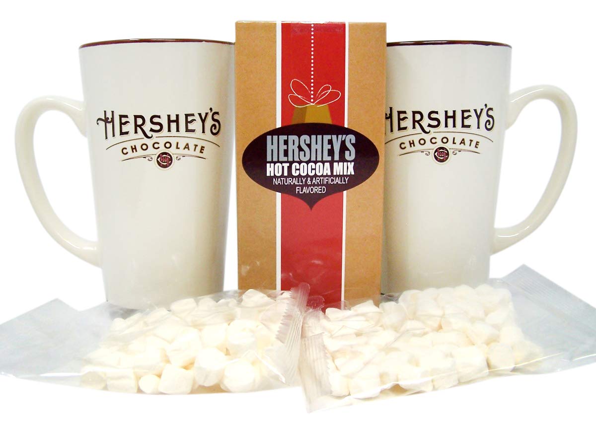 Hershey's Chocolate 2 Mug Ceramic Gift Set with Hot Chocolate Mix and  Marshmallows : Amazon.com.au: Grocery