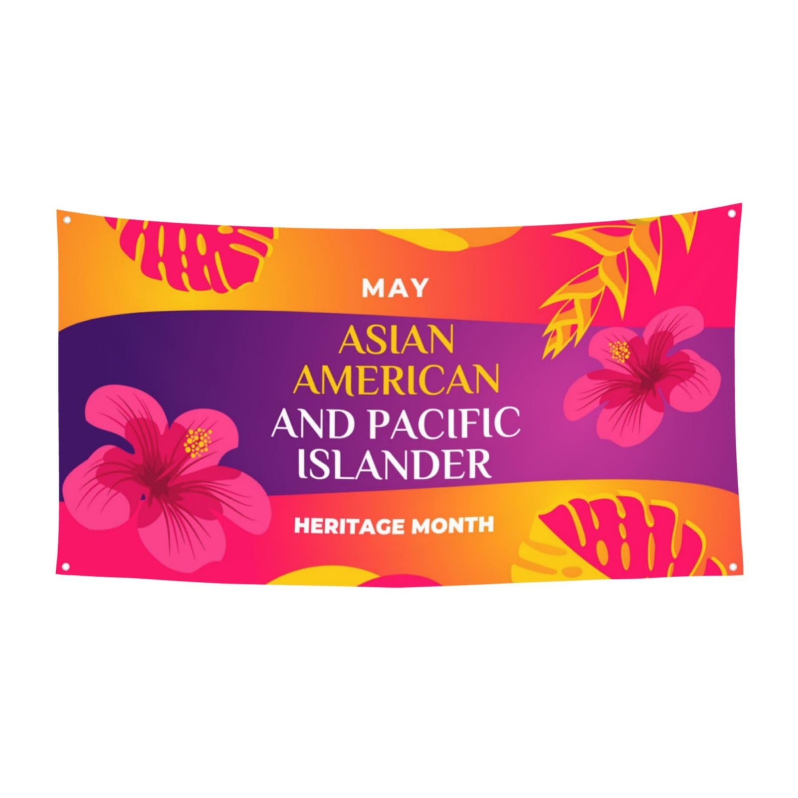 Hintergrundbanner Für Asiatische Amerikanische & Pazifische Inselbewohner (AAPI) – 99,9 X 178,8 Cm – Wetterfestes Polyester Für Outdoor-Events