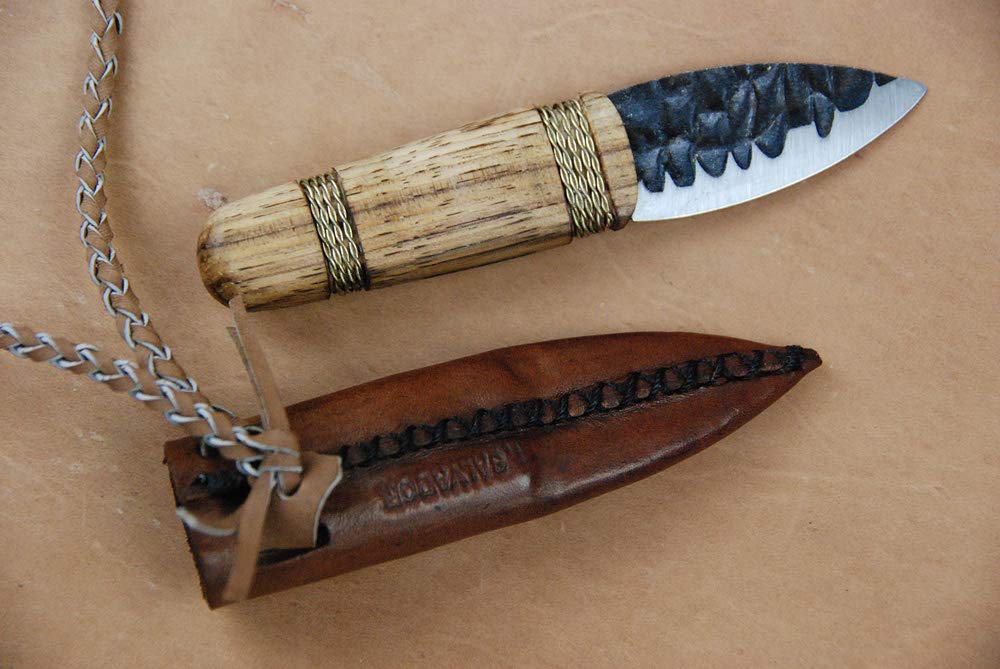 Condor 02CN036 Ötzi Knife Feststehendes Messer aus Kohlenstoffstahl und Holz in der Farbe Braun - 14 cm