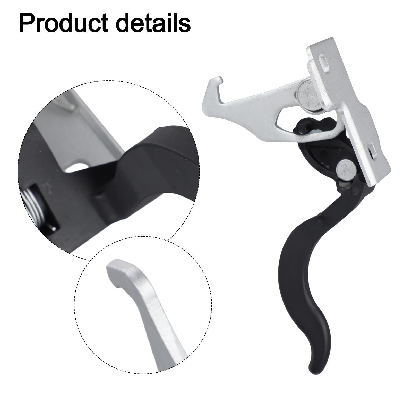 Poignée de déverrouillage de sécurité pour capot moteur E53 2000–2006, pour OEM 51238402552 8402552, crochet en métal noir + argent