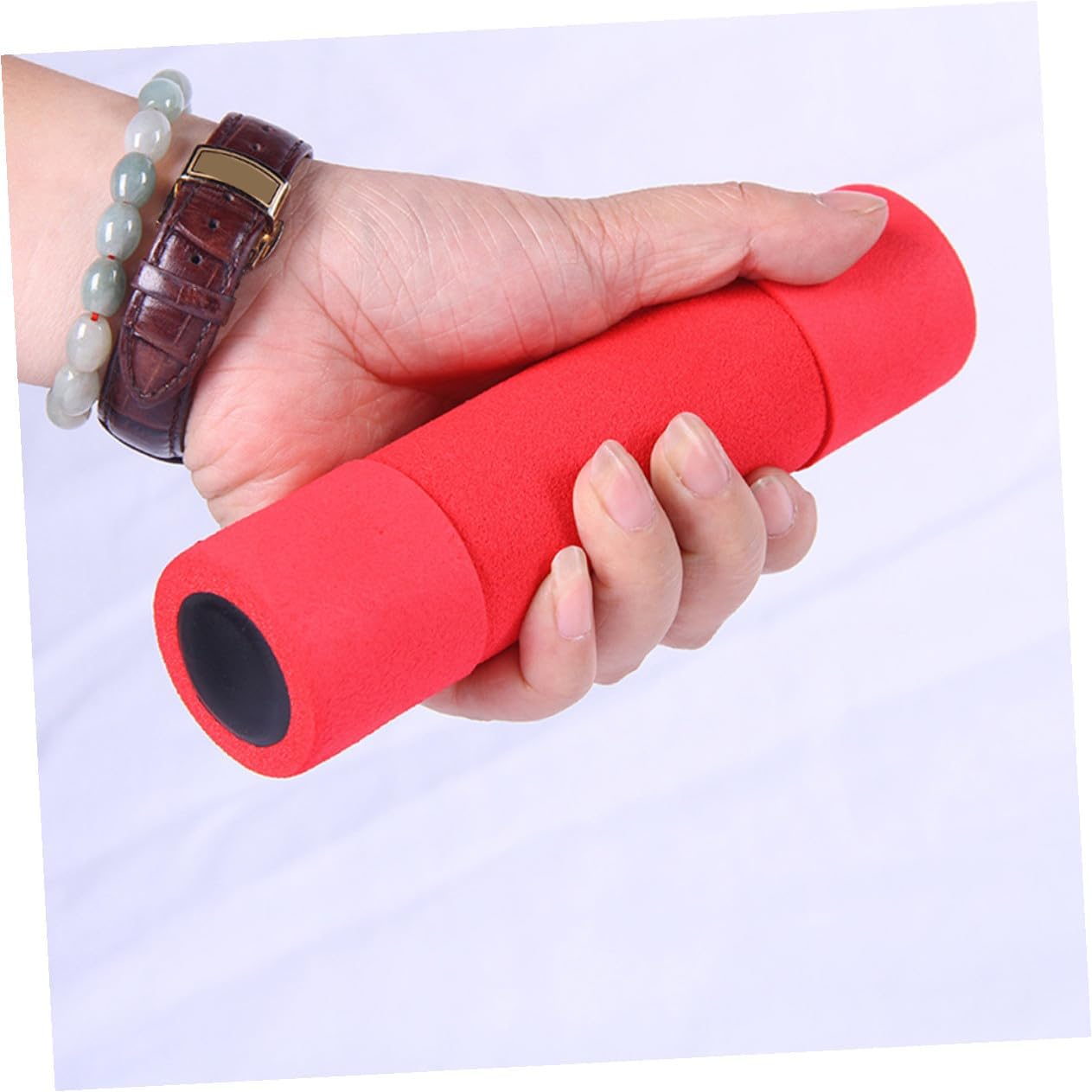 Alipis 2pcs Women’s Fitness Dumbbells 0.5kg Each Red Foam Coated Hand Weights for Home Gym Exercise Strength Training Equipment