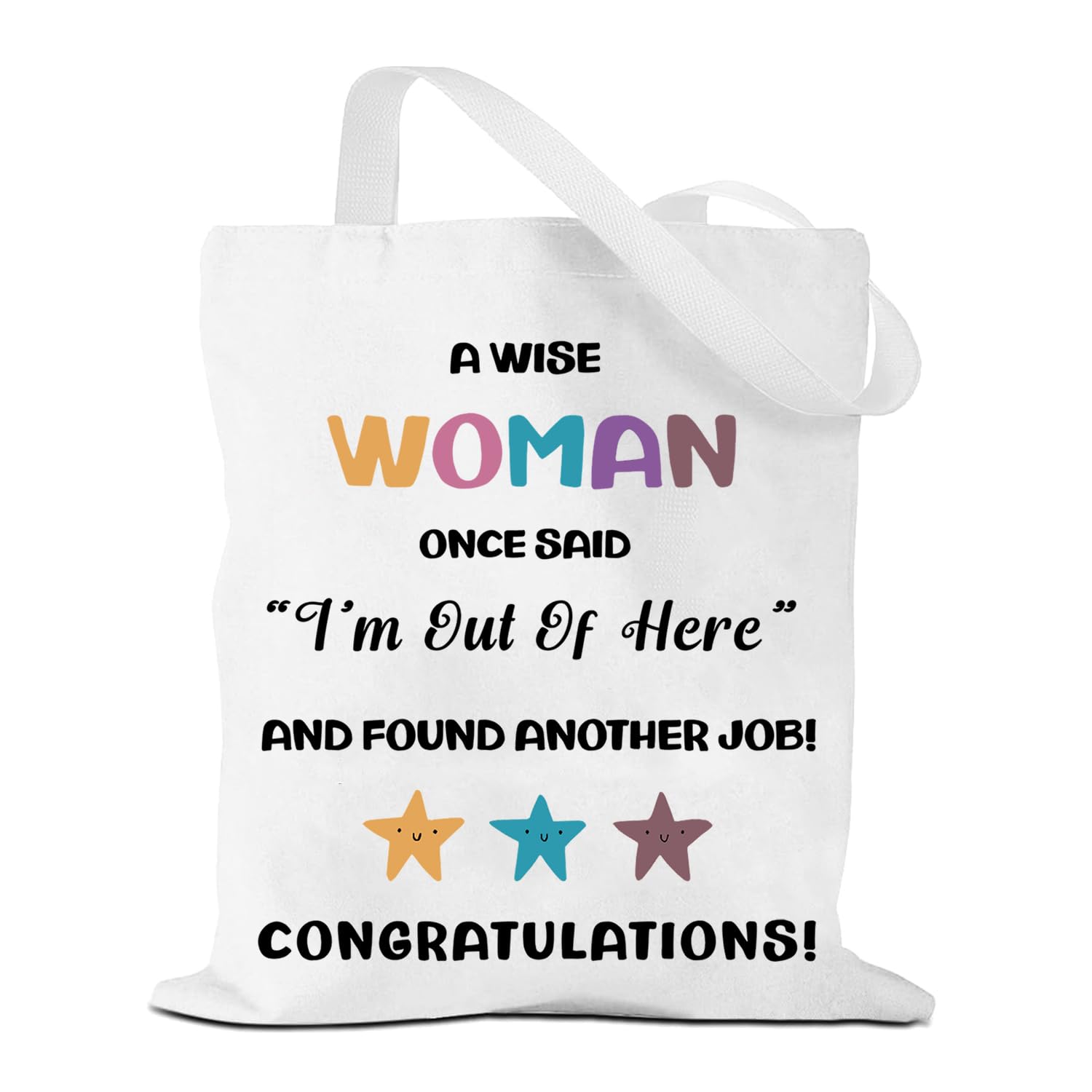 NANYUAYA Colleague Canvas Tote Bag Leaving Gifts for Colleagues Women Farewell Gifts for Coworkers Sorry Your Leaving Presents Funny Retirement Gift Goodbye Work Bestie Souvenirs