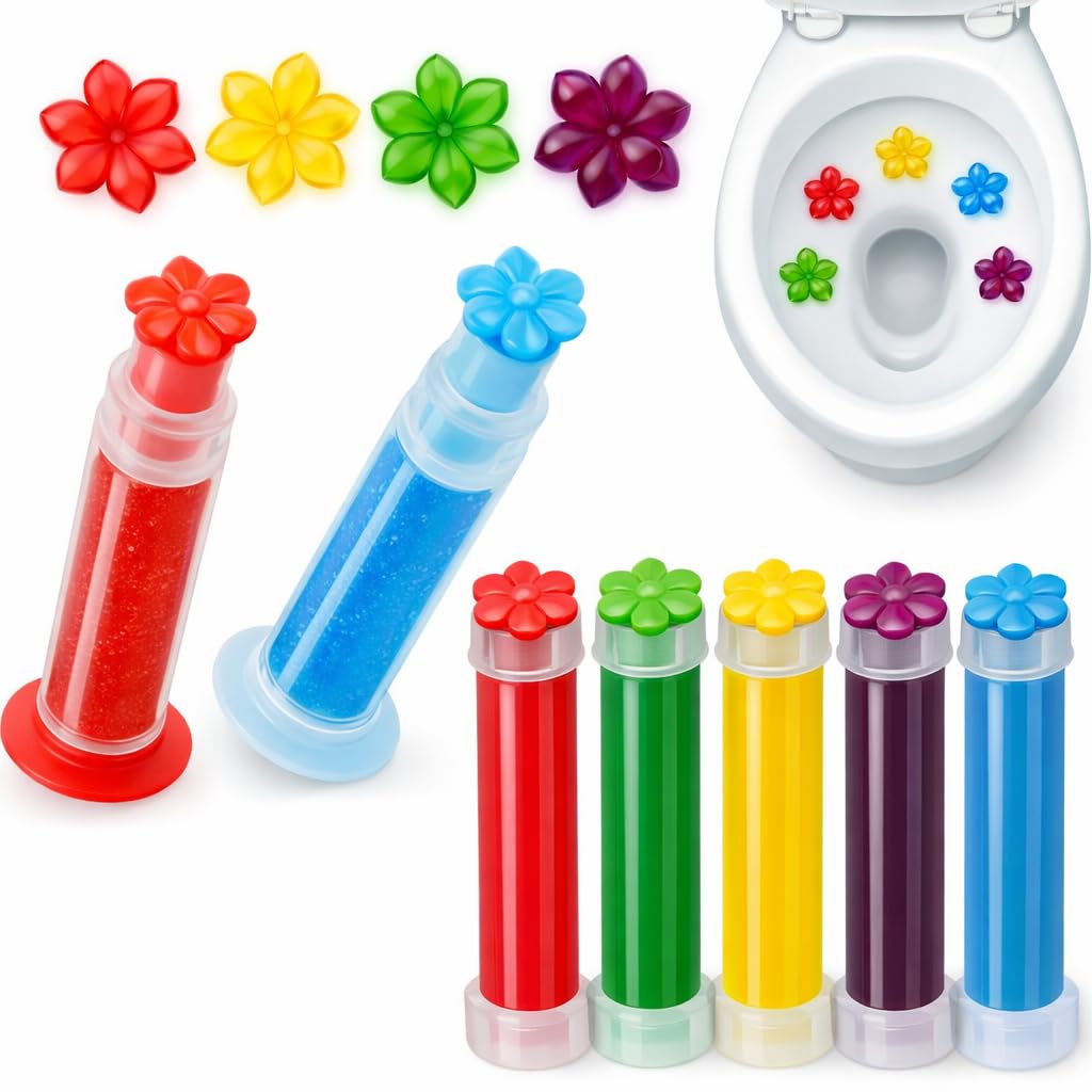 2pcs Toilet Gel Stamp Bathroom Cleaner Freshener Toilet Cleaning Gel Flower Stamp Air Fresher for Remove Bad Smell Bad Odor | Fresh Fragrance Long-Lasting Refills Stamps Injection Multicolor-image-45