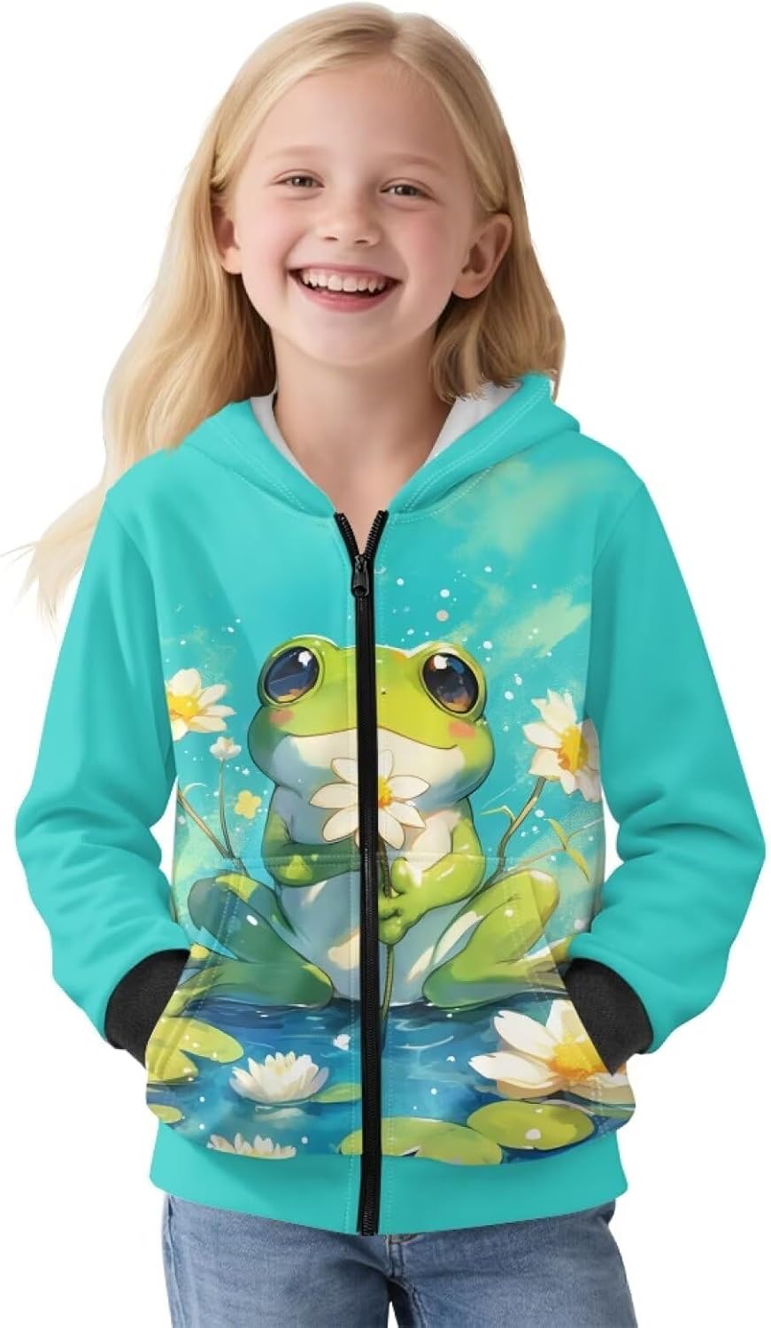 Fall Jackets for Girls Zip Up Hoodie Casual Outfits Kids Hooded Sweatshirt Winter Outerwear 6-16 Years