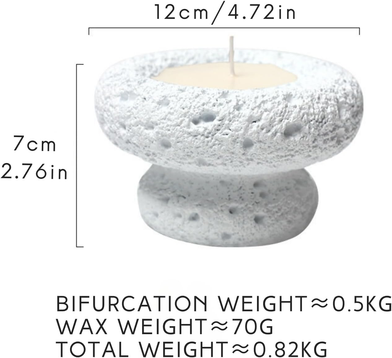 Cement Candle Container in Beige, Stylish and Durable, Empty Cup for Wax Pouring and Aromatherapy, Perfect for Home Décor and Gifts, 3pc