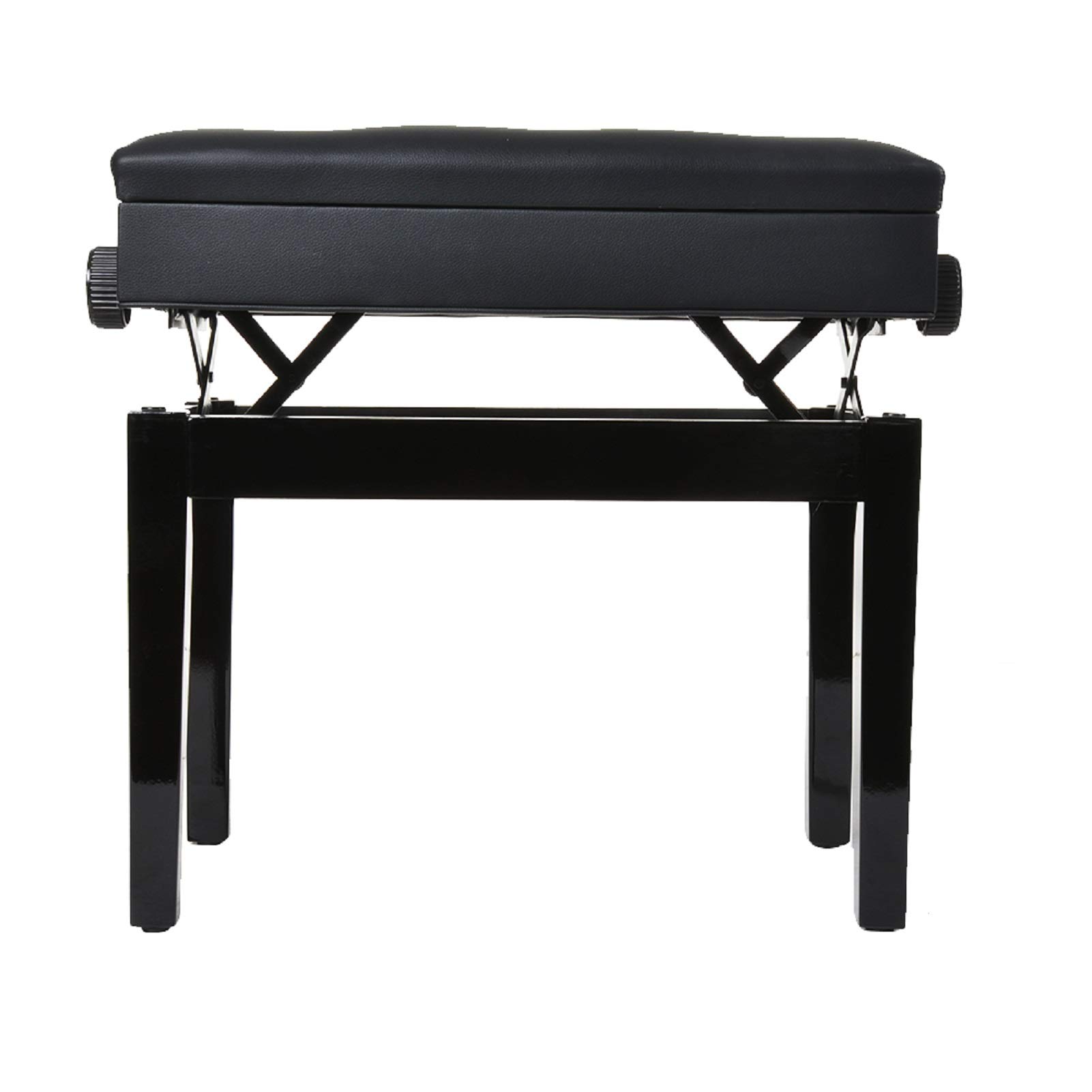 Trintion Pianobank Klavierbank Verstellbare Schwarz Klavierhocker Keyboard (Hoehenverstellbar von 48-58cm Sitzfläche 63 X 34cm) Stabil mit Schwarzem Muster Tragfähigkeit bis 150 Kilogramm