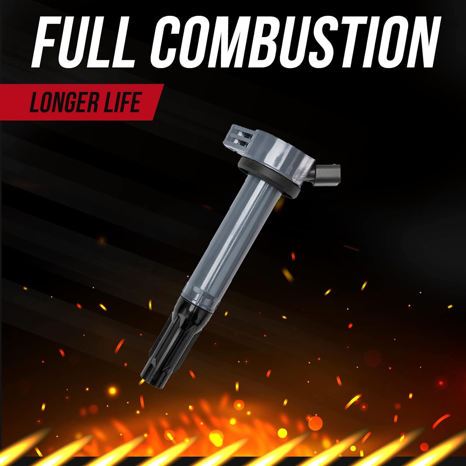 Ignition Coil Pack & NGK G-Power Platinum Spark Plug Compatible With Toyota Highlander RAV4 Venza Sienna 2.5 2.7 L4 2009 2010 2011 2012 2013 2014 2015 2017 2018 2019 UF487 Set of 4