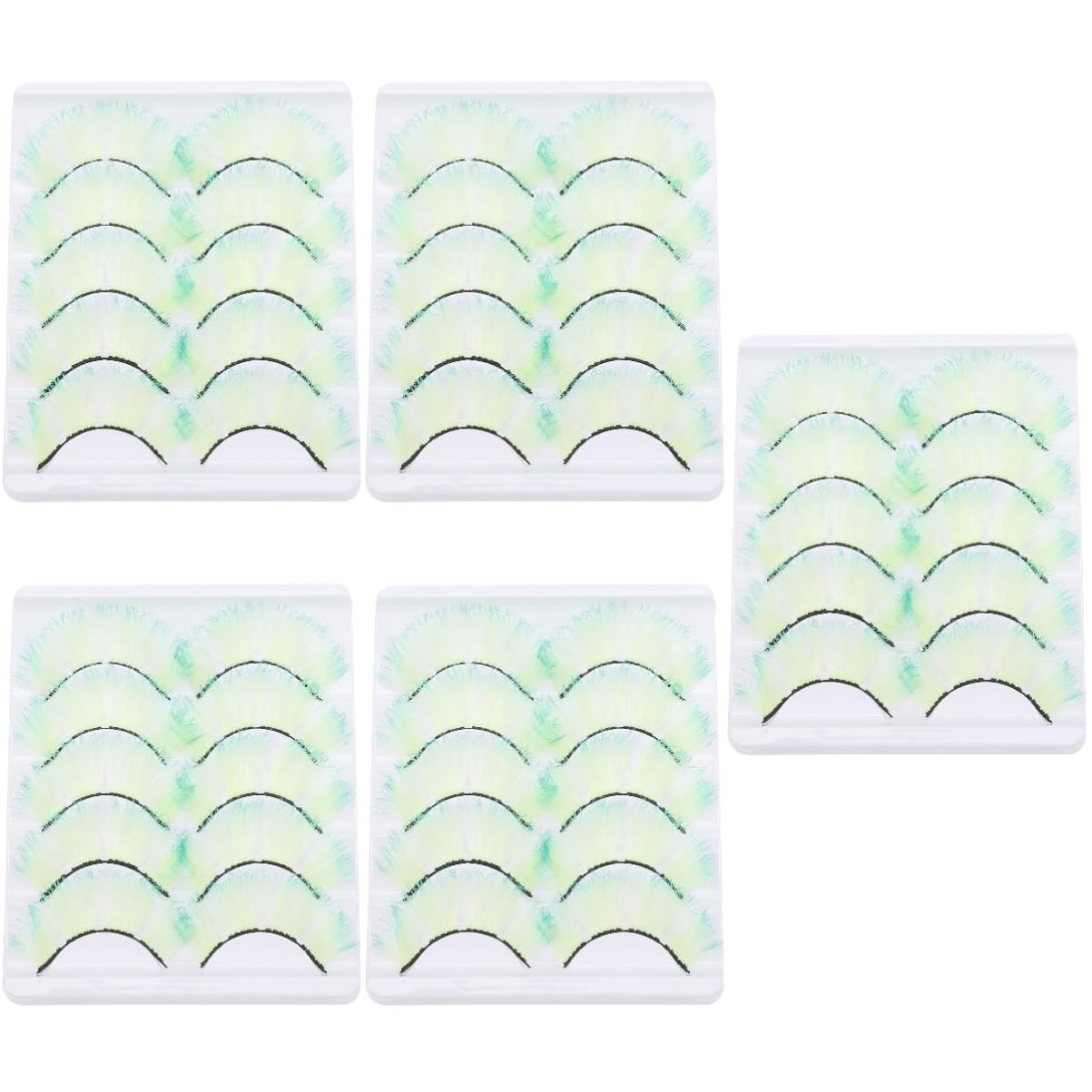 25pares Pestañas Postizas Fluorescentes De Para Maquillaje De Fiesta Ligeras y Cómodas Para Bodas y Eventos Especiales