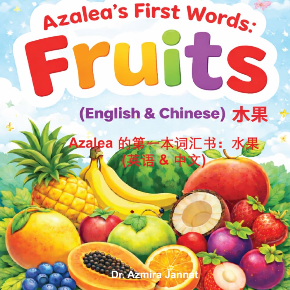 Azalea’s First Words – Fruits (English & Chinese): Azalea 的第一本词汇书：水果 (英语 & 中文)